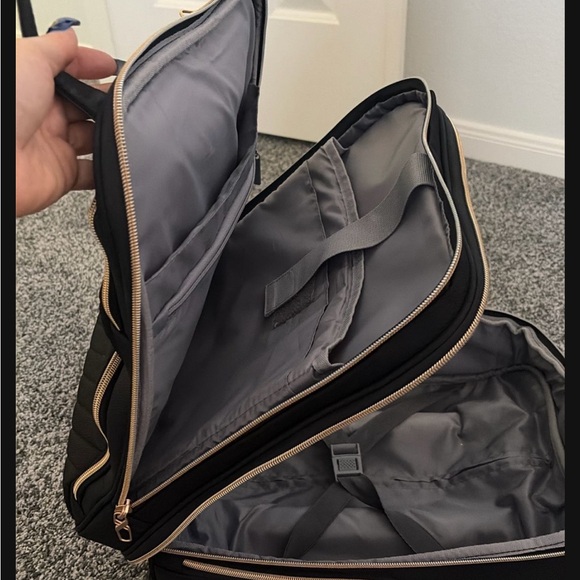 Black and Gold Rolling Bag - Picture 3 of 5